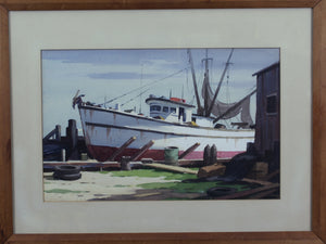 Dry-Docked Fishing Boat